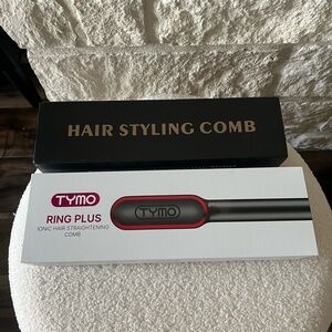 Tymo Ring Plus Hair Straightening Comb + Round Brush Heat Styler